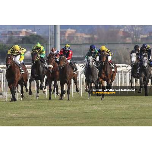 1 marzo 2015 ROMA -Ippodromo Capannellle Capannelle Premio Zafonic vince Luca Maniezzi su Passaggio photo Domenico Savi/GRASSO