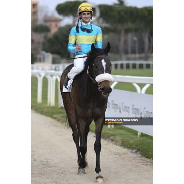 Roma Ippodromo Capannelle 15marzo 2015 Fabio Branca su FInidaprest vince il Premio Vincenzo Barocchiere photo domenico savi