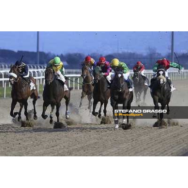Roma Ippodromo Capannelle 15marzo 2015 Pasquale Borrelli su Monte Fanum vince il Premio Trattato di Roma photo domenico savi