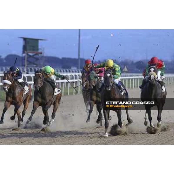 Roma Ippodromo Capannelle 15marzo 2015 Pasquale Borrelli su Monte Fanum vince il Premio Trattato di Roma photo domenico savi