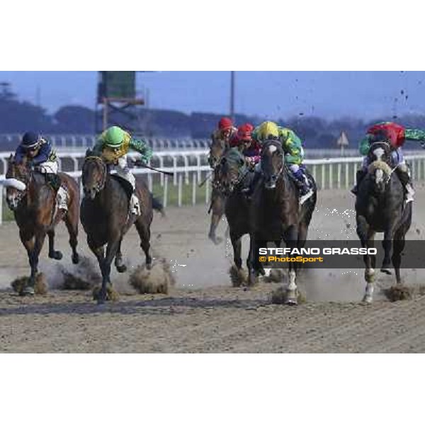 Roma Ippodromo Capannelle 15marzo 2015 Pasquale Borrelli su Monte Fanum vince il Premio Trattato di Roma photo domenico savi