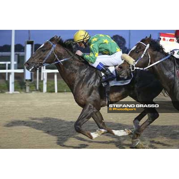 Roma Ippodromo Capannelle 15marzo 2015 Pasquale Borrelli su Monte Fanum vince il Premio Trattato di Roma photo domenico savi