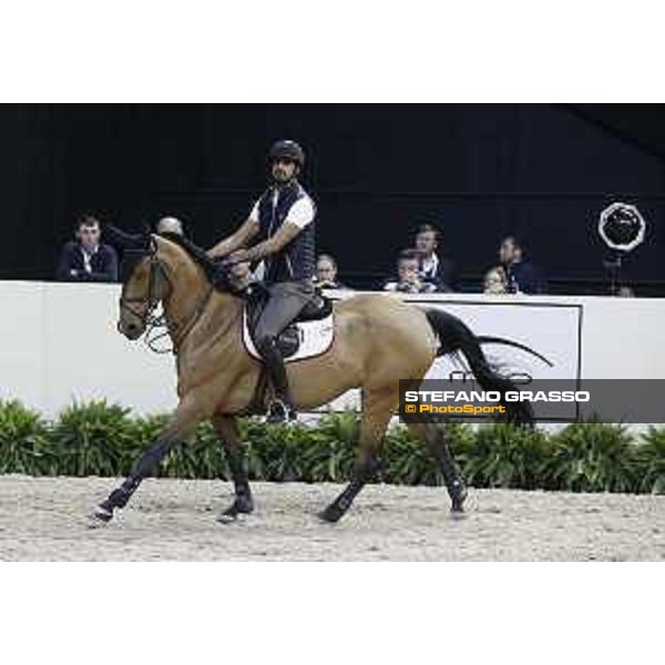 Sheikh Ali Bin Khalid Al Thani on First Devision Jumping Training Session Longines Fei World Cup Jumping Finals Las Vegas,15th april 2015 ph.Stefano Grasso/QEF