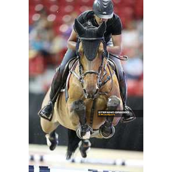 Bassem Hassan Mohammed on Primeval Dejavu Jumping Training Session Longines Fei World Cup Jumping Finals Las Vegas,15th april 2015 ph.Stefano Grasso/QEF