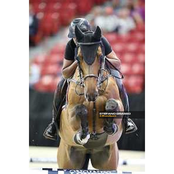 Bassem Hassan Mohammed on Primeval Dejavu Jumping Training Session Longines Fei World Cup Jumping Finals Las Vegas,15th april 2015 ph.Stefano Grasso/QEF