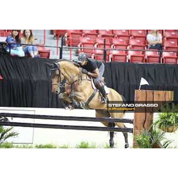Bassem Hassan Mohammed on Primeval Dejavu Jumping Training Session Longines Fei World Cup Jumping Finals Las Vegas,15th april 2015 ph.Stefano Grasso/QEF