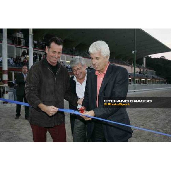 opening ceremony of the restyling of the racetrack at Montebello Fabio Scoccimarro, Fabio Biasuzzi and Paris Lippi Triest, 25th september 2005 ph. Stefano Grasso