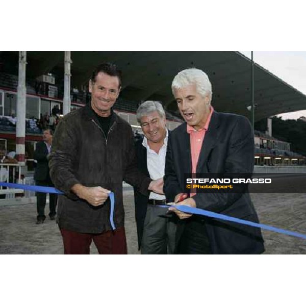 opening ceremony of the restyling of the racetrack at Montebello Fabio Scoccimarro, Fabio Biasuzzi and Paris Lippi Triest, 25th september 2005 ph. Stefano Grasso