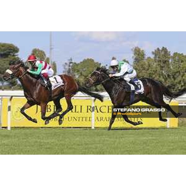 Umberto Rispoli on Cleo Fan wins the Premio Presidente della Repubblica GBI Racing Rome Capannelle Racecourse, 10 may 2015 ph. Domenico Savi/Hippogroup Roma Capannelle