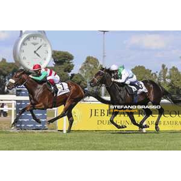 Umberto Rispoli on Cleo Fan wins the Premio Presidente della Repubblica GBI Racing Rome Capannelle Racecourse, 10 may 2015 ph. Domenico Savi/Hippogroup Roma Capannelle