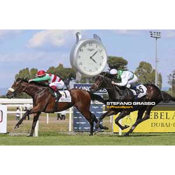 Umberto Rispoli on Cleo Fan wins the Premio Presidente della Repubblica GBI Racing Rome Capannelle Racecourse, 10 may 2015 ph. Domenico Savi/Hippogroup Roma Capannelle