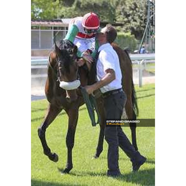 Umberto Rispoli on Cleo Fan wins the Premio Presidente della Repubblica GBI Racing Rome Capannelle Racecourse, 10 may 2015 ph. Domenico Savi/Hippogroup Roma Capannelle