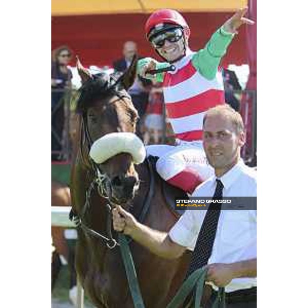 Umberto Rispoli on Cleo Fan wins the Premio Presidente della Repubblica GBI Racing Rome Capannelle Racecourse, 10 may 2015 ph. Domenico Savi/Hippogroup Roma Capannelle