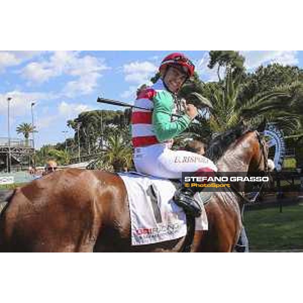 Umberto Rispoli on Cleo Fan wins the Premio Presidente della Repubblica GBI Racing Rome Capannelle Racecourse, 10 may 2015 ph. Domenico Savi/Hippogroup Roma Capannelle