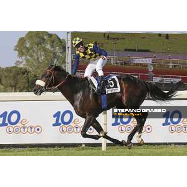 Cristian Demuro on Goldstream wins the 132° Derby Italiano 10 e Lotto Roma,Capannelle racecourse 17th may 2015 ph.Domenico Savi/Hippogroup Roma Capannelle