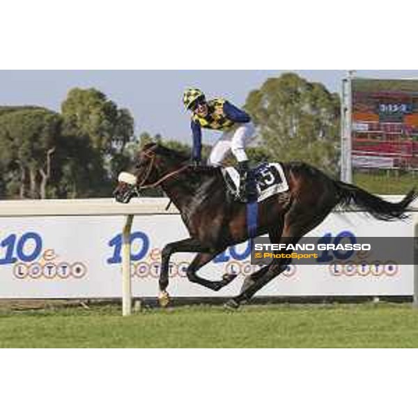 Cristian Demuro on Goldstream wins the 132° Derby Italiano 10 e Lotto Roma,Capannelle racecourse 17th may 2015 ph.Domenico Savi/Hippogroup Roma Capannelle