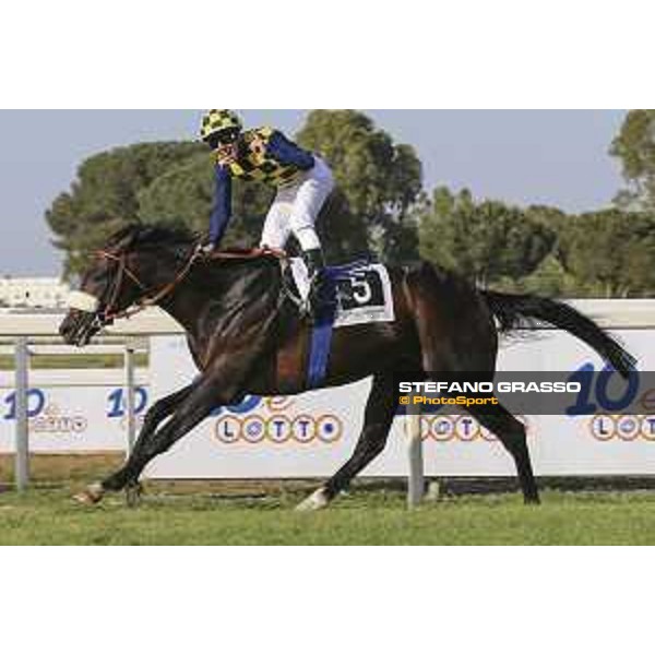 Cristian Demuro on Goldstream wins the 132° Derby Italiano 10 e Lotto Roma,Capannelle racecourse 17th may 2015 ph.Domenico Savi/Hippogroup Roma Capannelle