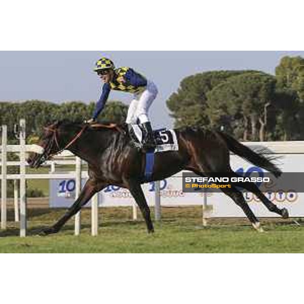 Cristian Demuro on Goldstream wins the 132° Derby Italiano 10 e Lotto Roma,Capannelle racecourse 17th may 2015 ph.Domenico Savi/Hippogroup Roma Capannelle
