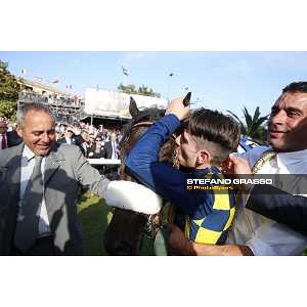 Cristian Demuro on Goldstream wins the 132° Derby Italiano 10 e Lotto Roma,Capannelle racecourse 17th may 2015 ph.Stefano Grasso/Hippogroup Roma Capannelle