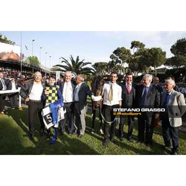 Cristian Demuro on Goldstream wins the 132° Derby Italiano 10 e Lotto Roma,Capannelle racecourse 17th may 2015 ph.Stefano Grasso/Hippogroup Roma Capannelle