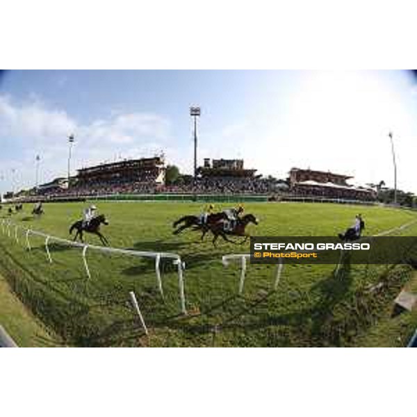 132° Derby Italiano Cristian Demuro on Goldstream Rome,Capannelle racecourse 17th may 2015 ph.Stefano Grasso