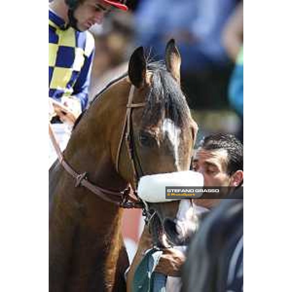 Premio Carlo D\'Alessio Fabio Branca on Dylan Mouth Rome,Capannelle racecourse 17th may 2015 ph.Stefano Grasso