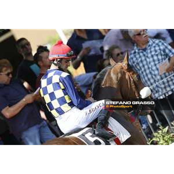 Premio Carlo D\'Alessio Fabio Branca on Dylan Mouth Rome,Capannelle racecourse 17th may 2015 ph.Stefano Grasso