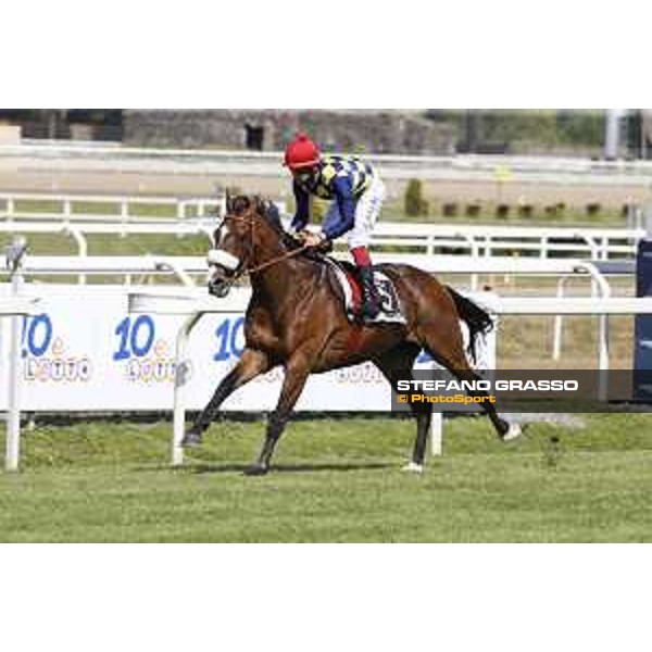 Premio Carlo D\'Alessio Fabio Branca on Dylan Mouth Rome,Capannelle racecourse 17th may 2015 ph.Stefano Grasso