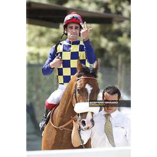 Premio Carlo D\'Alessio Fabio Branca on Dylan Mouth Rome,Capannelle racecourse 17th may 2015 ph.Stefano Grasso