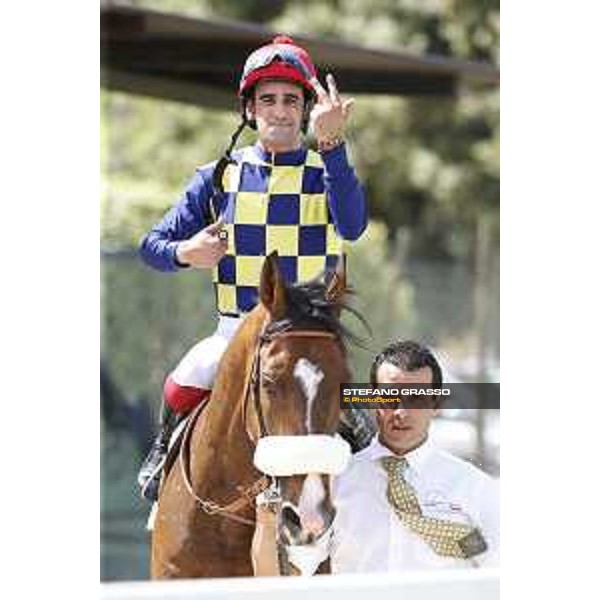 Premio Carlo D\'Alessio Fabio Branca on Dylan Mouth Rome,Capannelle racecourse 17th may 2015 ph.Stefano Grasso