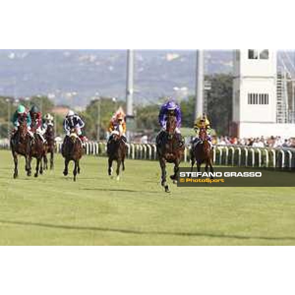 Premio Domenico e Sergio Arnaldi Riccardo Belluco on Roncalli Rome,Capannelle racecourse 17th may 2015 ph.Stefano Grasso