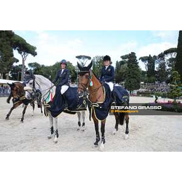 Loro Piana Grand Prix City of Rome Edwina Tops-Alexander on Heidi du Ruisseau Z and Laura Kraut on Cedric Roma- Villa Borghese,24th may 2015 ph.Stefano Grasso/Loro Piana