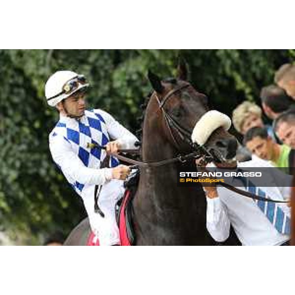 Umberto Rispoli on Kaspersky Milano - San Siro galopp racecourse,31st may 2015 ph.Stefano Grasso/Trenno srl