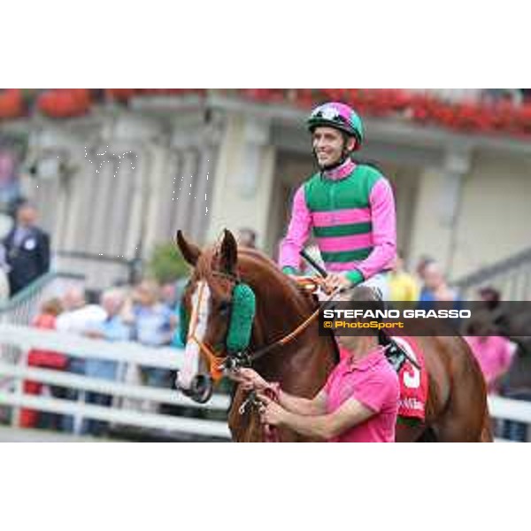 Federico Bossa on Vague Nouvelle Milano - San Siro galopp racecourse,31st may 2015 ph.Stefano Grasso/Trenno srl
