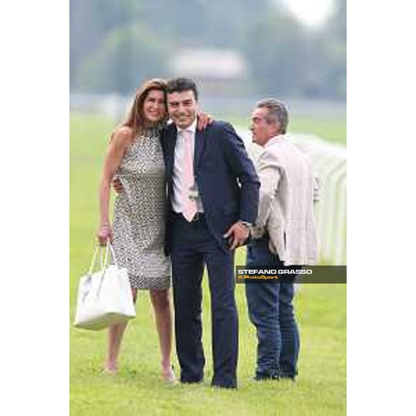 Cristiana Brivio and Endo Botti after winning the Premio Carlo Vittadini Milano - San Siro galopp racecourse,31st may 2015 ph.Stefano Grasso/Trenno srl