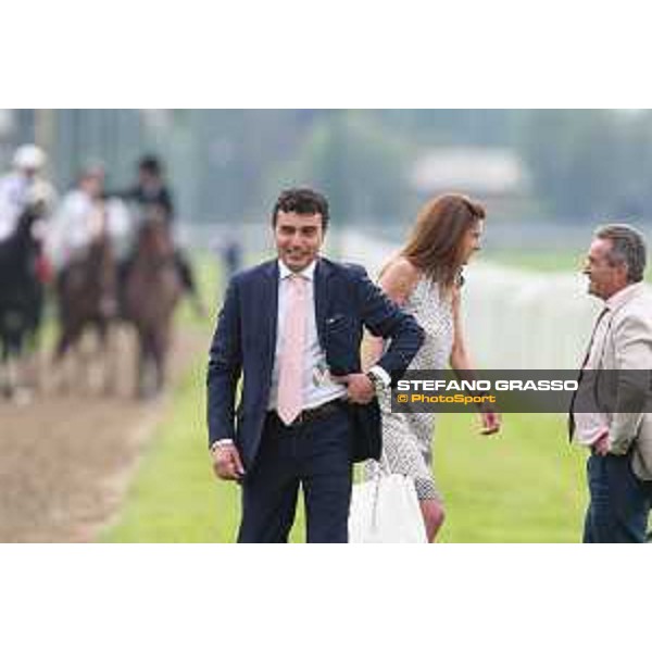 Cristiana Brivio and Endo Botti after winning the Premio Carlo Vittadini Milano - San Siro galopp racecourse,31st may 2015 ph.Stefano Grasso/Trenno srl