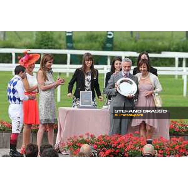 The prize giving ceremony of the Premio Carlo Vittadini Milano - San Siro galopp racecourse,31st may 2015 ph.Stefano Grasso/Trenno srl