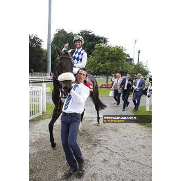 Umberto Rispoli on Kasperky winners of Premio Carlo Vittadini Milano - San Siro galopp racecourse,31st may 2015 ph.Stefano Grasso/Trenno srl