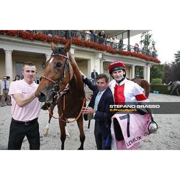 The winning connection of the Oaks d\'Italia - Lovelyn Milano - San Siro galopp racecourse,31st may 2015 ph.Stefano Grasso/Trenno srl
