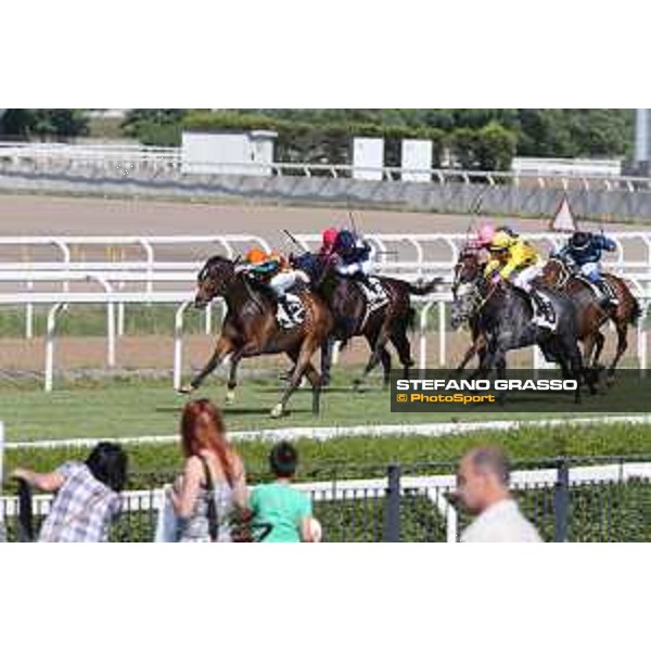 A.Fiori on Blindman wins the Premio Capannelle Trotto Roma - Capannelle racecourse,2nd june 2015 ph.Stefano Grasso