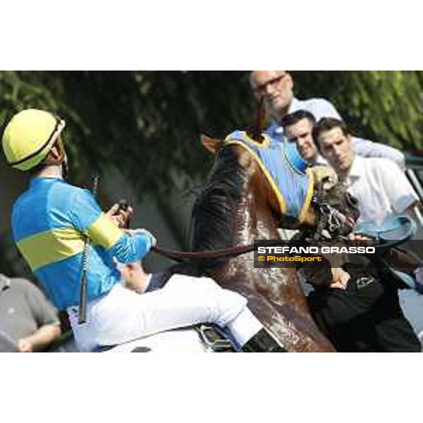 Cristian Demuro on Fadiganoo Milano - San Siro galopp racecourse,7th june ph.Stefano Grasso/Trenno srl