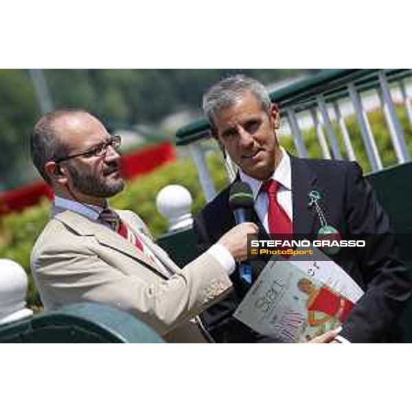 Stefano Marzullo interviewed by Luca Galbiati Milano - San Siro galopp racecourse,7th june ph.Stefano Grasso/Trenno srl