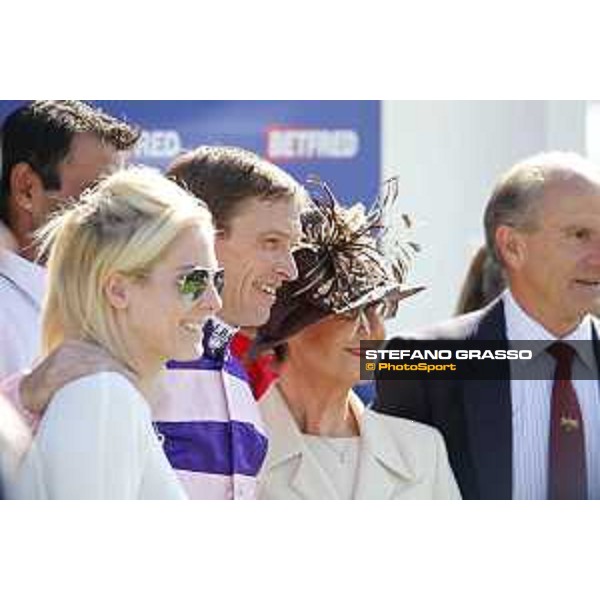 Goodwood - QATAR Goodwood Festival Richard Hughes with his mother - the Betfre Supports Jack Berry House Nursery Stakes Goodwood,31st july 2015 ph.Stefano Grasso/QEF