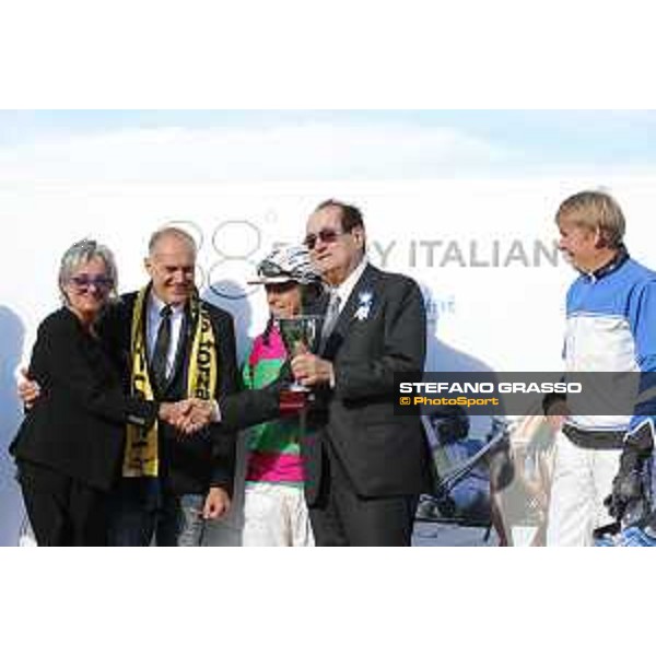 Prize giving ceremony Consolazione 88° Derby Italiano del Trotto Rome - Capannelle trot racecourse, 11/10/2015 ph.Stefano Grasso