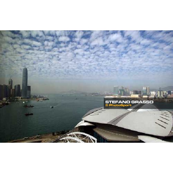 Hong Kong harbour view from room 4122 at Renaissance Harbour View Hotel Hong Kong, 11/10/03 - ph.Stefano Grasso