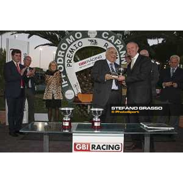 Fabio Branca and Dylan Mouth win the Premio Roma - GBI Racing Prize giving ceremony Roma,Capannelle racecourse,8th october 2015 ph.Domenico Savi/Grasso