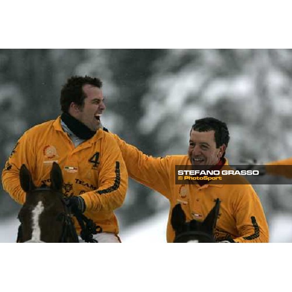 Eduardo Menendez e Luca D\'Orazio - Hotel de la Poste Polo team Cortina Winter Polo Jaeger-LeCoultre Gold cup Cortina, 25 febbraio 2006 ph. Stefano Grasso