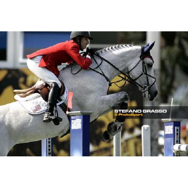 Laura Kraut on Miss Indipendent jumps during the 1st heat of Coppa delle Nazioni Samsung Super League Fei-Italia 2006 Rome, 27th may 2006 ph. Stefano Grasso