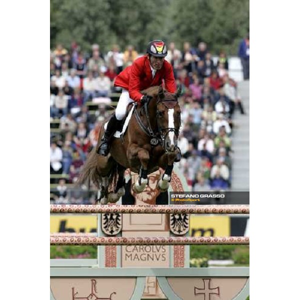 FEI - World Equestrian Games - Aachen 2006 Ludger Beerbaum on L\'Espoir - Zang 8th after the rating competition for the individual Fei World Championship Aachen, 30th august 2006 ph. Stefano Grasso