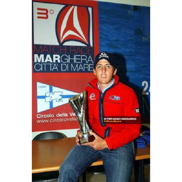 Matteo Savelli vincitore 3° MAtch Race Città di MArghera Venezia, 25 aprile 2004 ph.Stefano Grasso